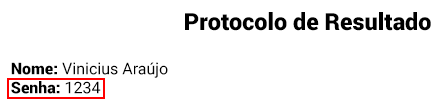 Exemplo de protocolo de resultado Psychemedics